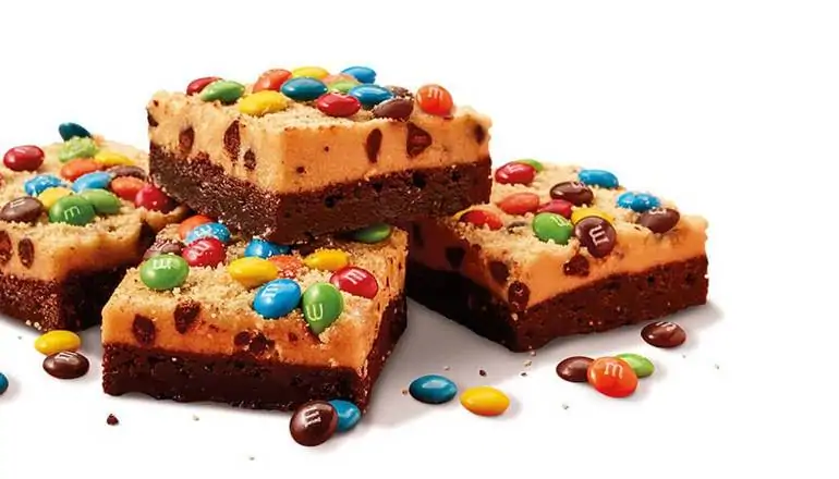 Cookie Dough Brownie made with M&M’S MINIS Chocol